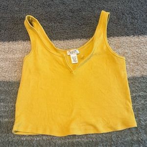 Yellow crop top